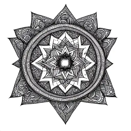 sacred geometry tattoo design idea