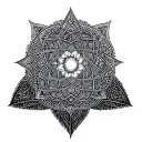 sacred geometry tattoo design idea