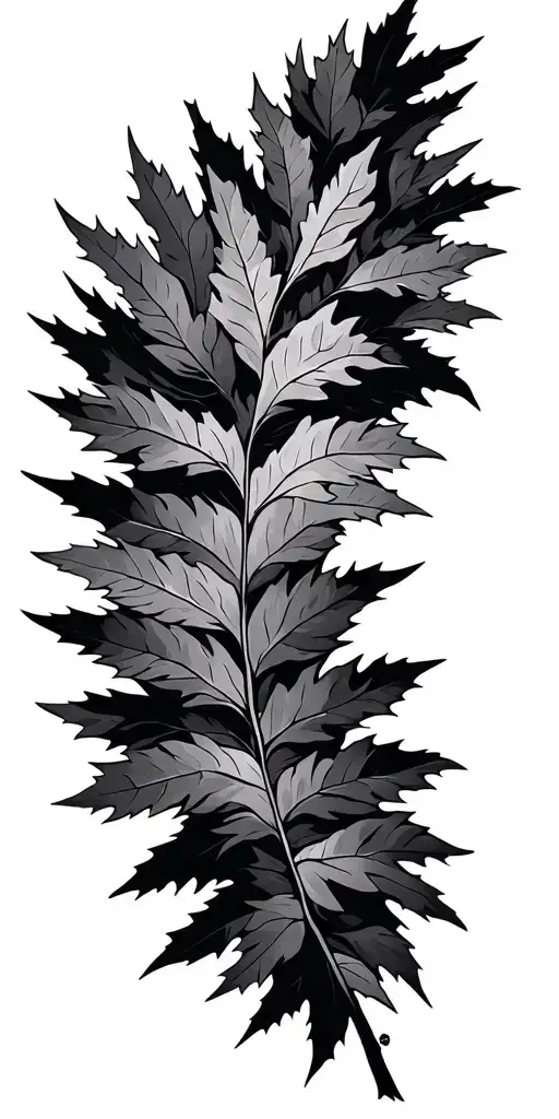 Cedar tree branch tattoo design idea