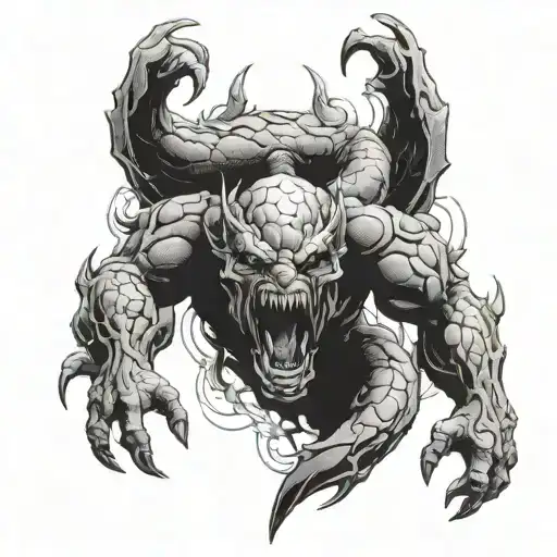 The lord of the rings moría gates balrog   tattoo design idea