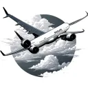 Boeing 787 and clouds tattoo design idea