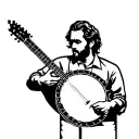 banjo player tattoo design idea