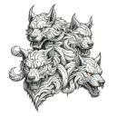 hades cerberus tattoo design idea