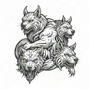 hades cerberus tattoo design idea