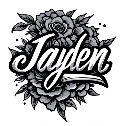 "Jayden" nice name written tattoo design idea