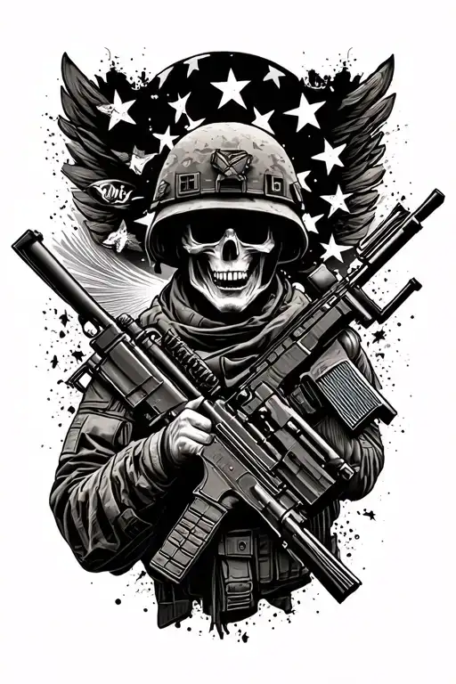 military army tattoo design idea