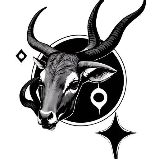 Taurus and cancer astrology tattoo design idea