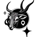 Taurus and cancer astrology tattoo design idea