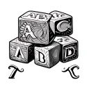 Abc Blocks tattoo design idea
