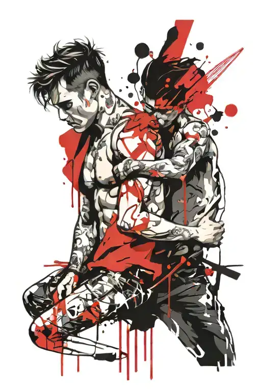 Gay couple tattoo tattoo design idea