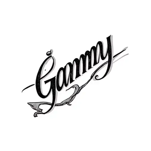 "gammy" crossword puzzle tattoo design idea