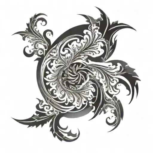 fractal spiral tattoo design idea