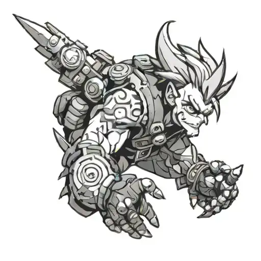 overwatch junkrat tattoo design idea