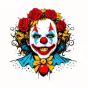 with Imoza iPhone Clown tattoo design idea