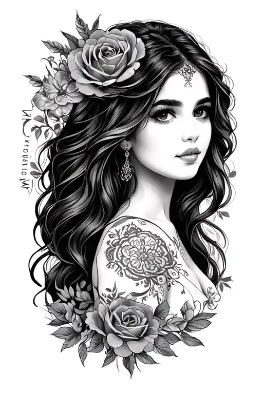 "Shrinika" daughter tatoos using the names tattoo design idea