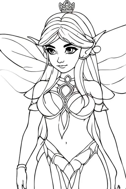 princess zelda sexy fairy tattoo design idea