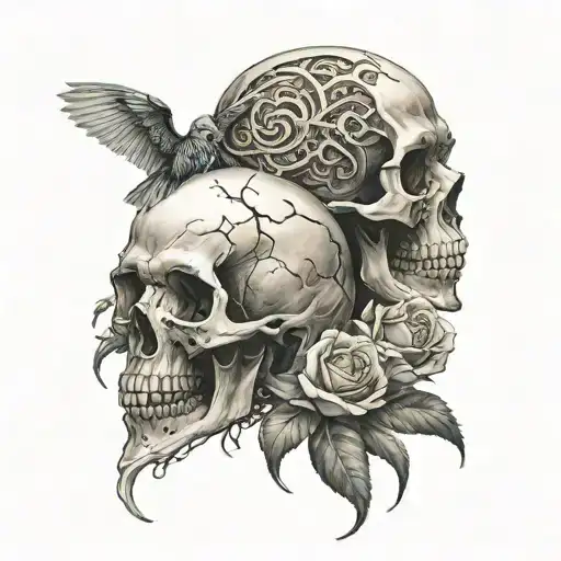 representation of life and death tattoo design idea