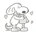 snoopy and dora explorer hugging eachother tattoo design idea