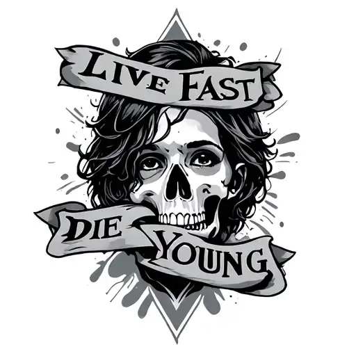 Live Fast Die Young tattoo design idea