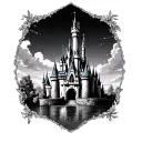 disney castle tattoo design idea