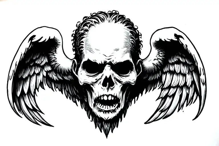 black angels with loc hear no evil tattoo design idea