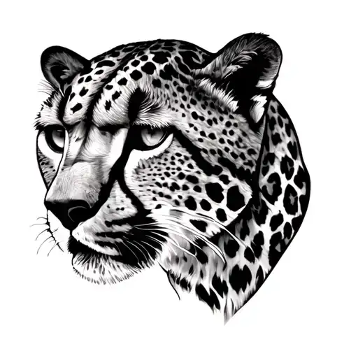 cheetah print merged tattoo design idea