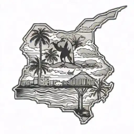 Cali outline state with 92672 inside tattoo design idea
