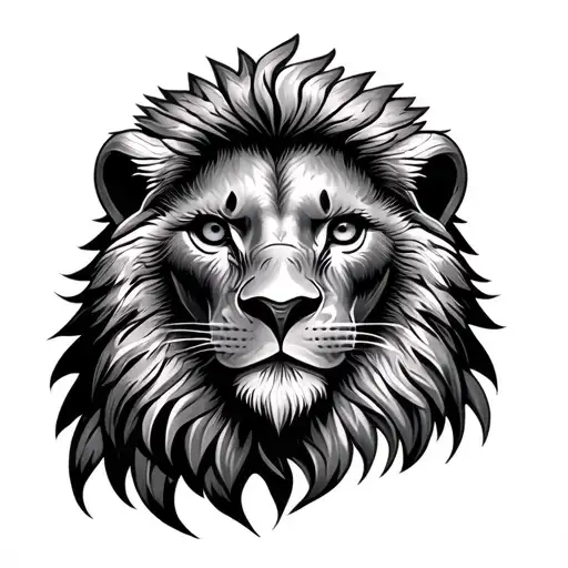 Half Lion Half Eagle tattoo design idea