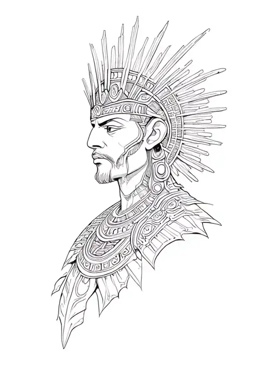 Male anunnaki design tattoo design idea