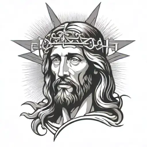 jesus tattoo design idea