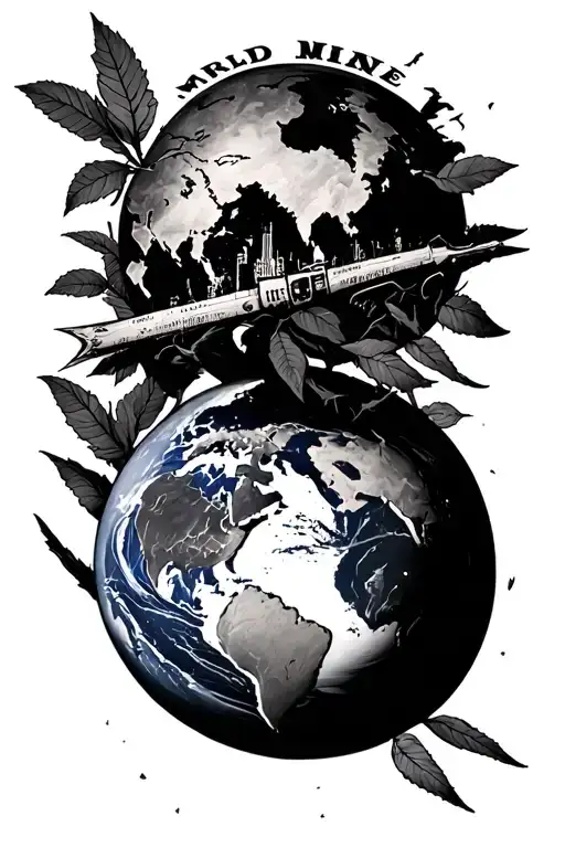 the world is mine tattoo design idea