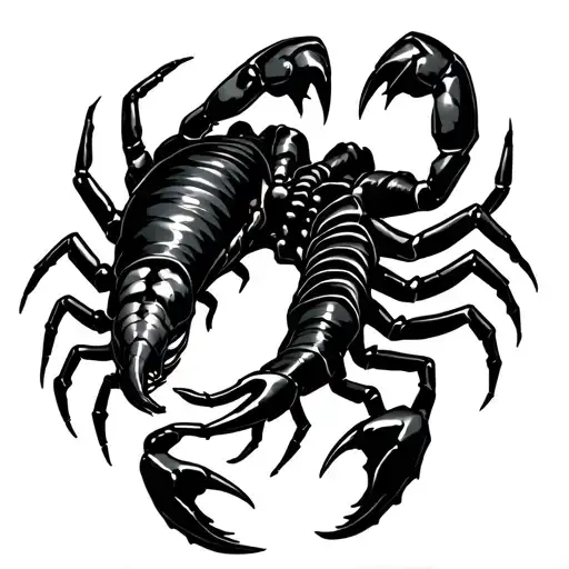 scorpion emerging sci fi culture tattoo design idea