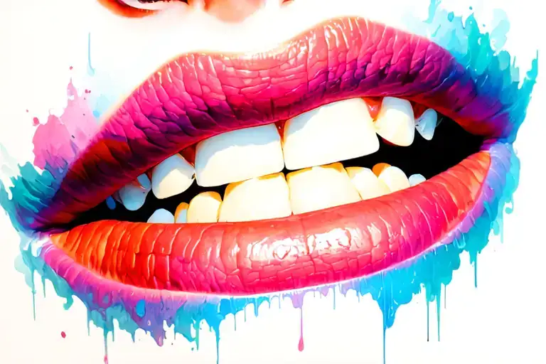 smile tattoo design idea