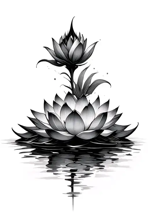 lotus tattoo design idea