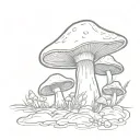 one mushroom  tattoo design idea