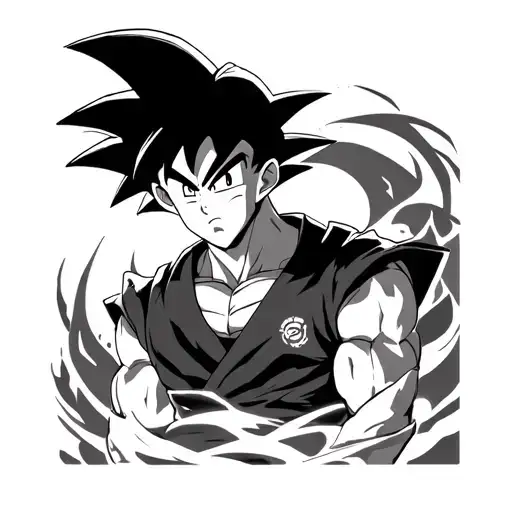 goku ultra instinct tattoo design idea