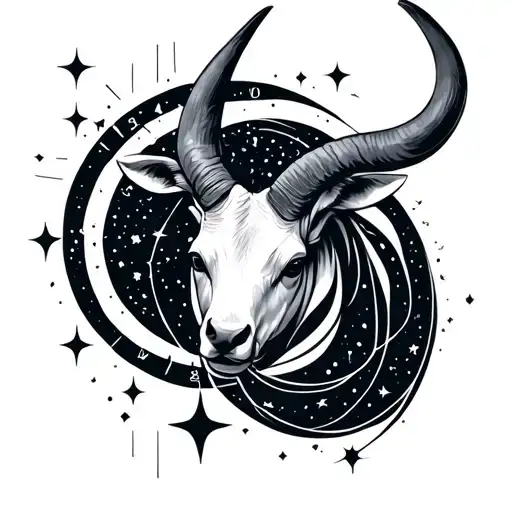 zodiac, taurus constellation, symbol intertwined tattoo design idea