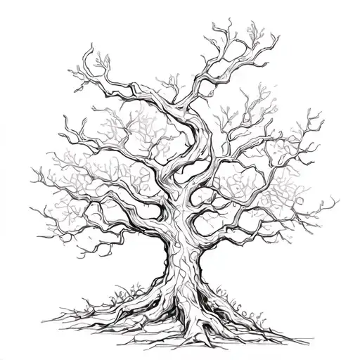 Poison tree growing tattoo design idea