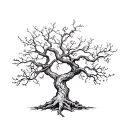 Poison tree growing tattoo design idea