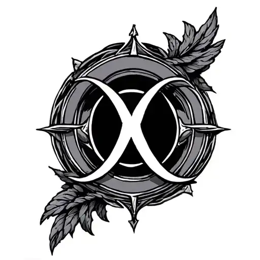Alpha Omega tattoo design idea