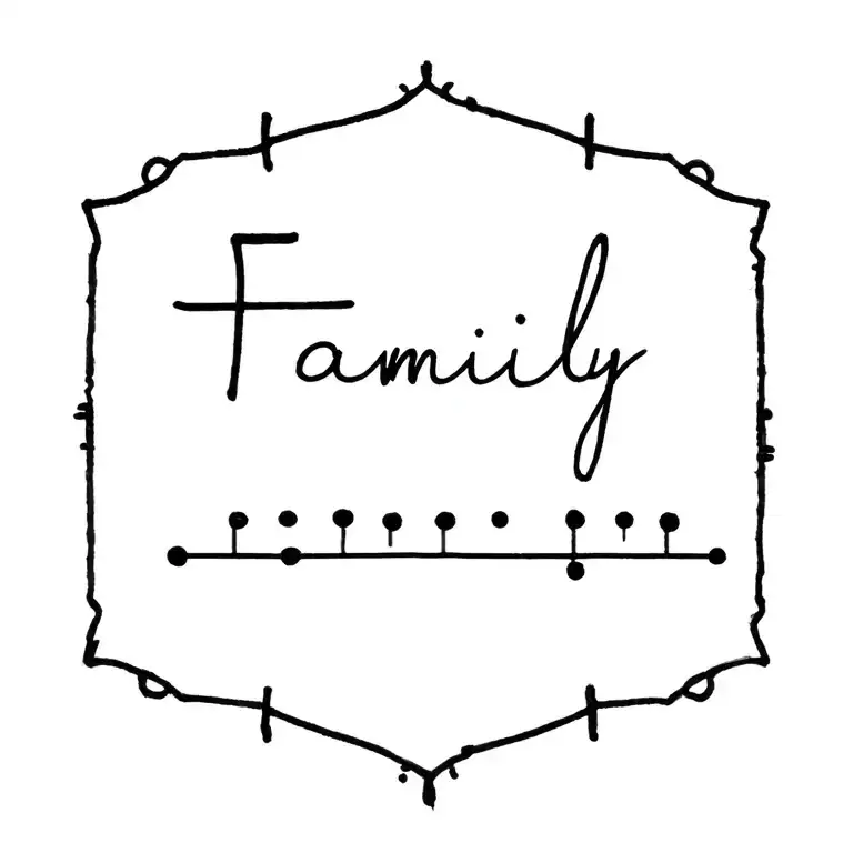 "Family" Morse code tattoo design idea