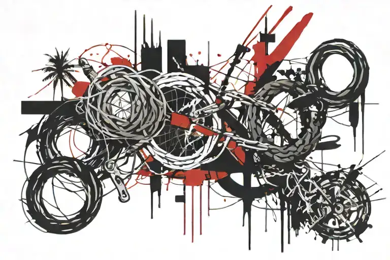 Vein and ropes of hangmen tattoo design idea