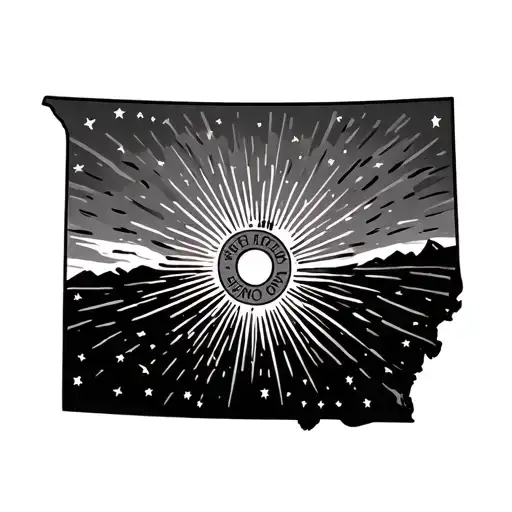 state of Kansas with Idaho in it  tattoo design idea