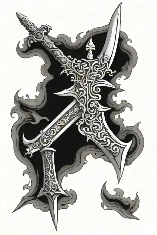 claymore sword tattoo tattoo design idea
