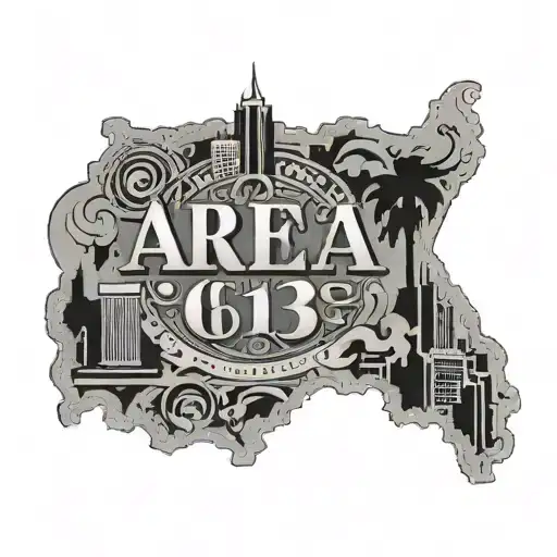 area code 813 inside tampa florida state tattoo design idea