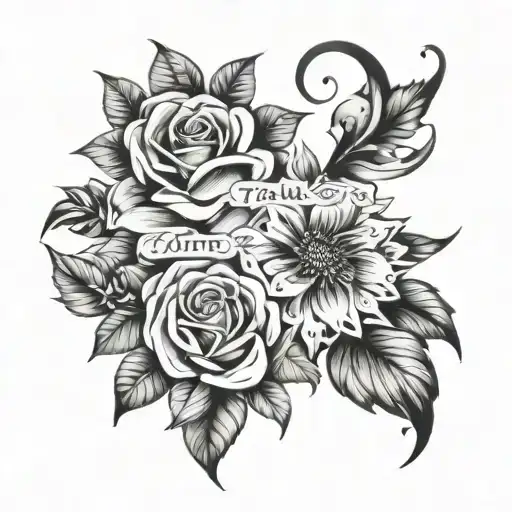couple tattoo with the names frank and amber and the dates 2/3/08 and 4/20/16 tattoo design idea