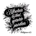 bible verse Philippians 4:13 tattoo design idea