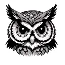 Cute Owl tattoo design idea