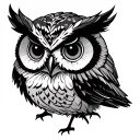 Cute Owl tattoo design idea