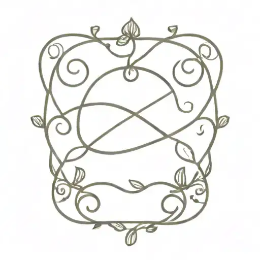 flowered vine tattoo in the shape of infinity symbol  tattoo design idea